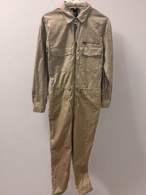 H&M Beige Utility Jumpsuit